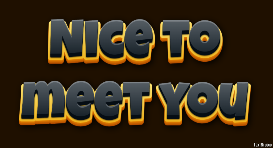 Nice to meet you Text Effect