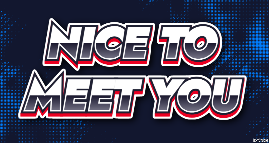 Nice to meet you Efeito de texto