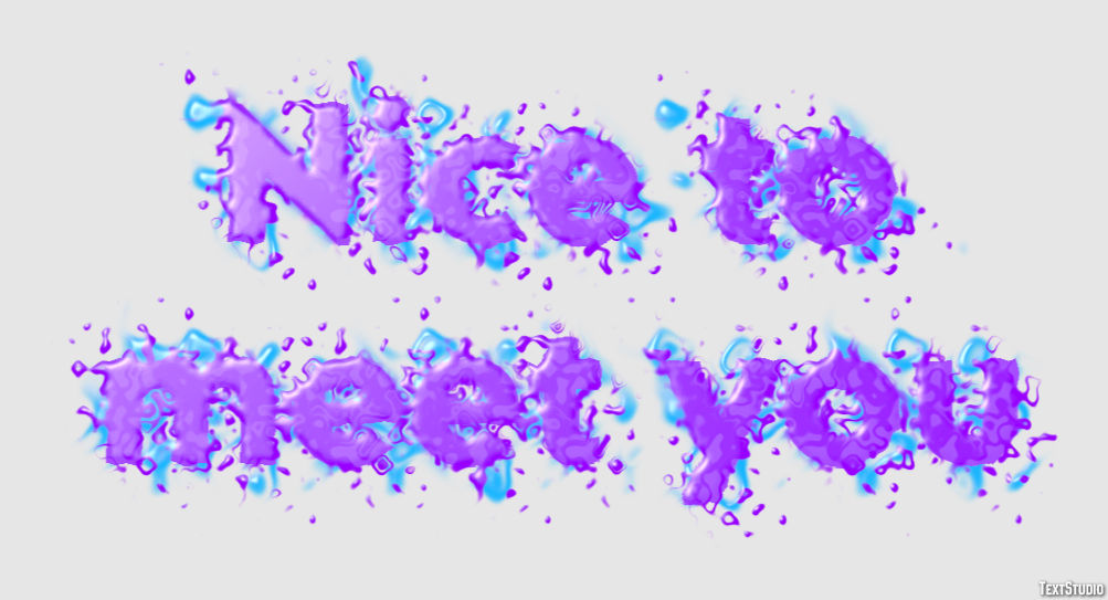 Nice to meet you Text effect