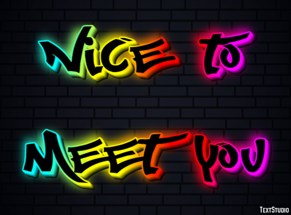 Nice to meet you Text effect