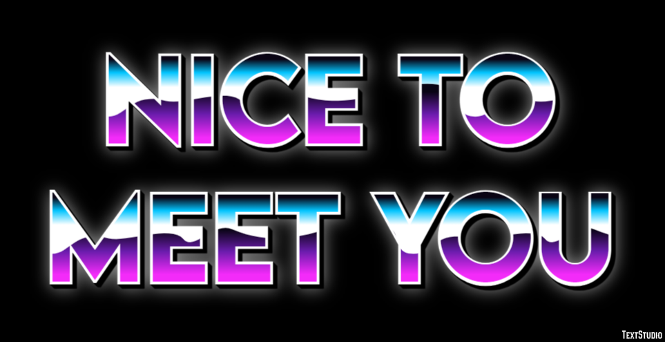 Nice to meet you Efeito de texto