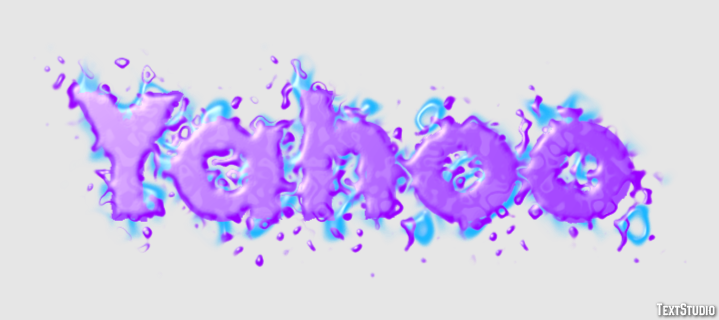 Yahoo Efeito de texto e desenho de logotipo Tendência