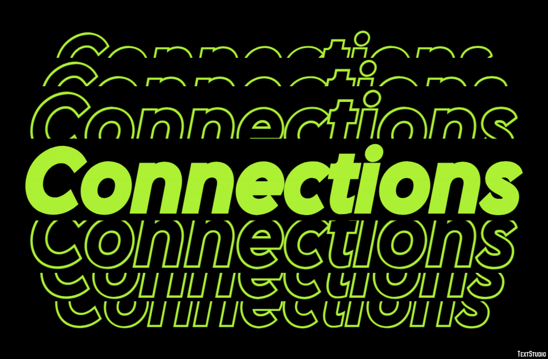 Connections Efeito do texto
