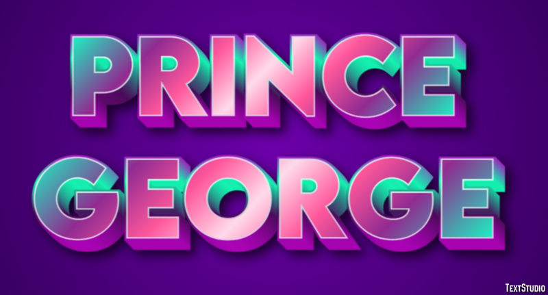 Prince George Efecto de Texto