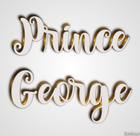 Prince George Efecto de Texto