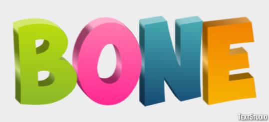 Bone Text effect