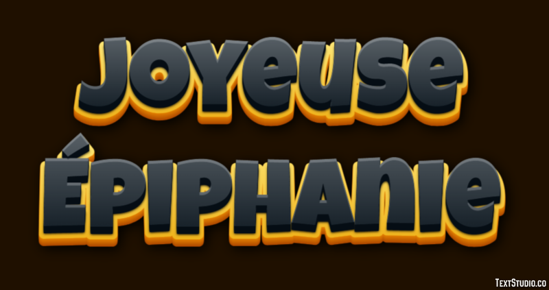 Joyeuse Épiphanie Efeito de texto
