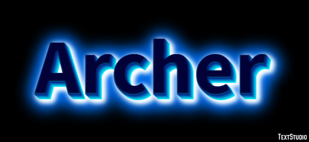 Archer Texteffekt
