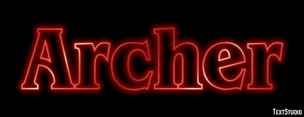 Archer Texteffekt