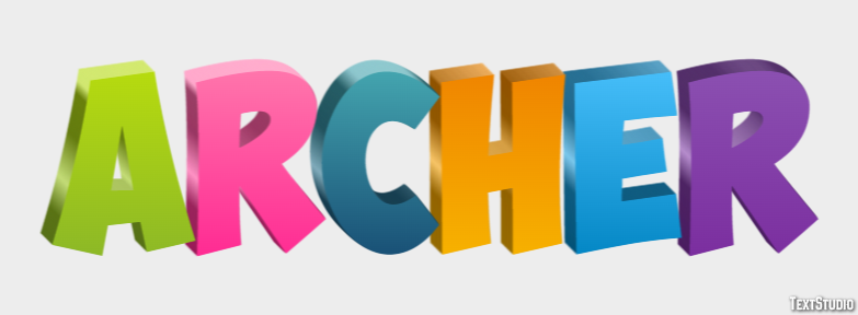 Archer Texteffekt