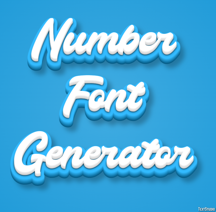 Number Font Generator Effetto testo