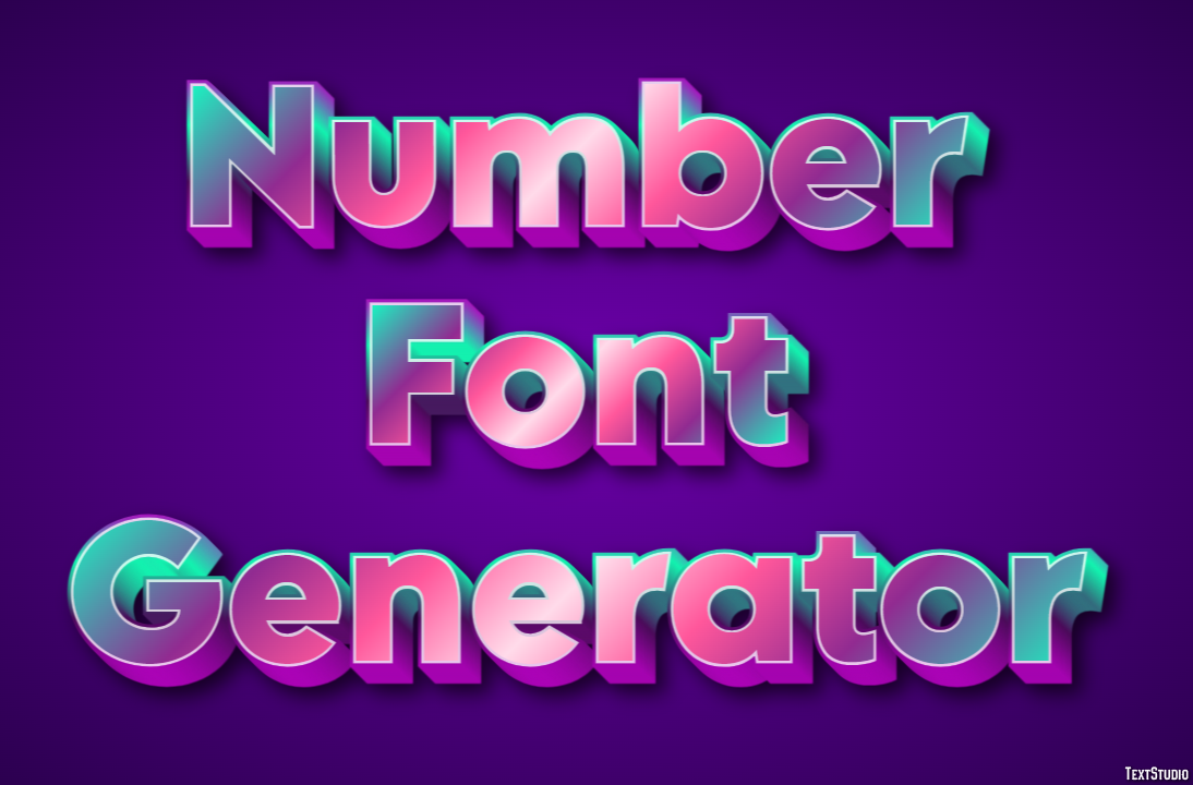 Number Font Generator Effetto testo