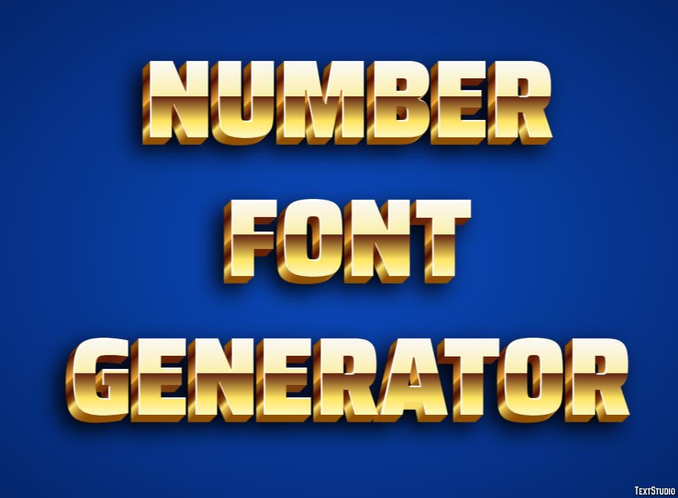Number Font Generator Effetto testo