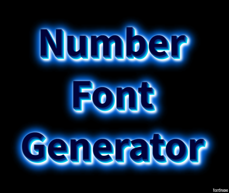 Number Font Generator Effetto testo