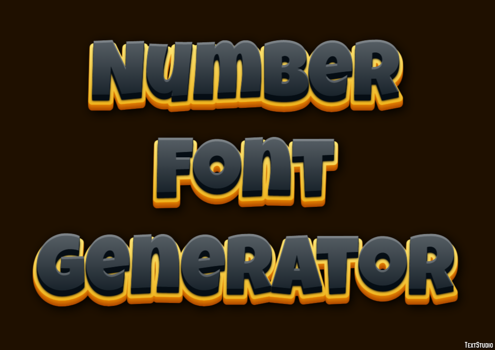 Number Font Generator Effetto testo