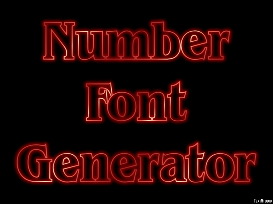 Number Font Generator Effetto testo