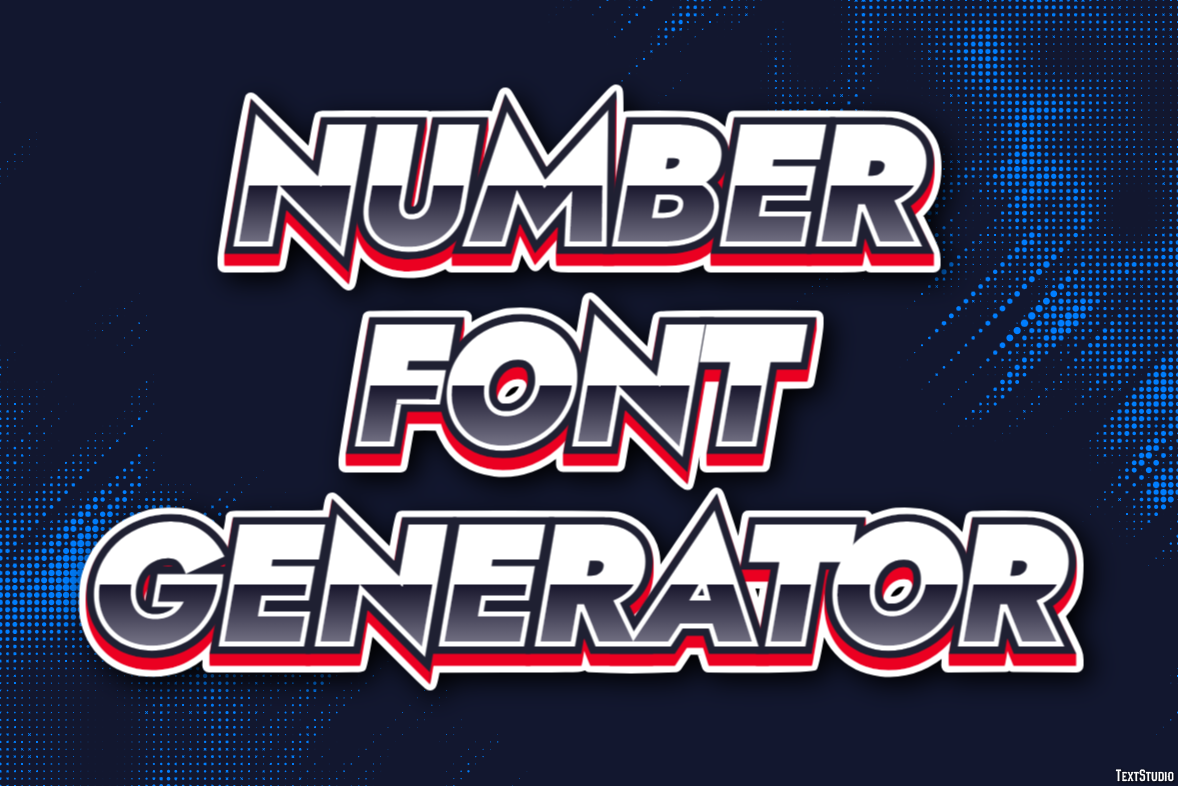 Number Font Generator Effetto testo