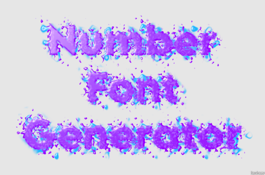 Number Font Generator Efecto de Texto