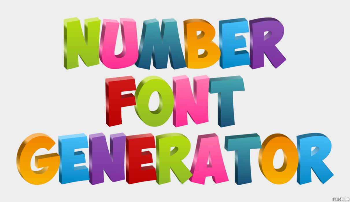 Number Font Generator Effetto testo