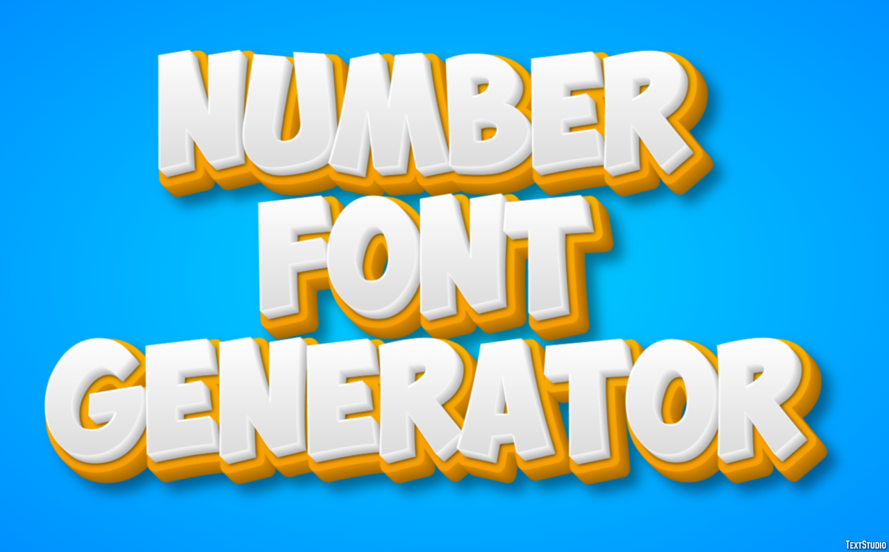 Number Font Generator Effetto testo