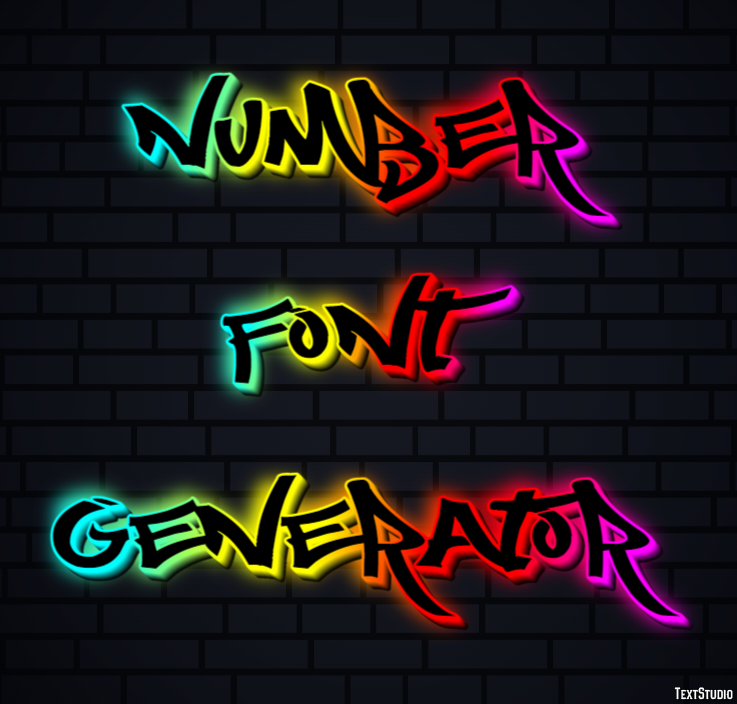 Number Font Generator Efecto de texto