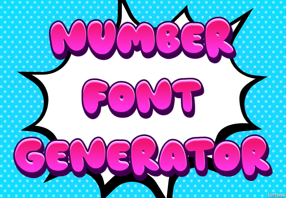 Number Font Generator Effetto testo