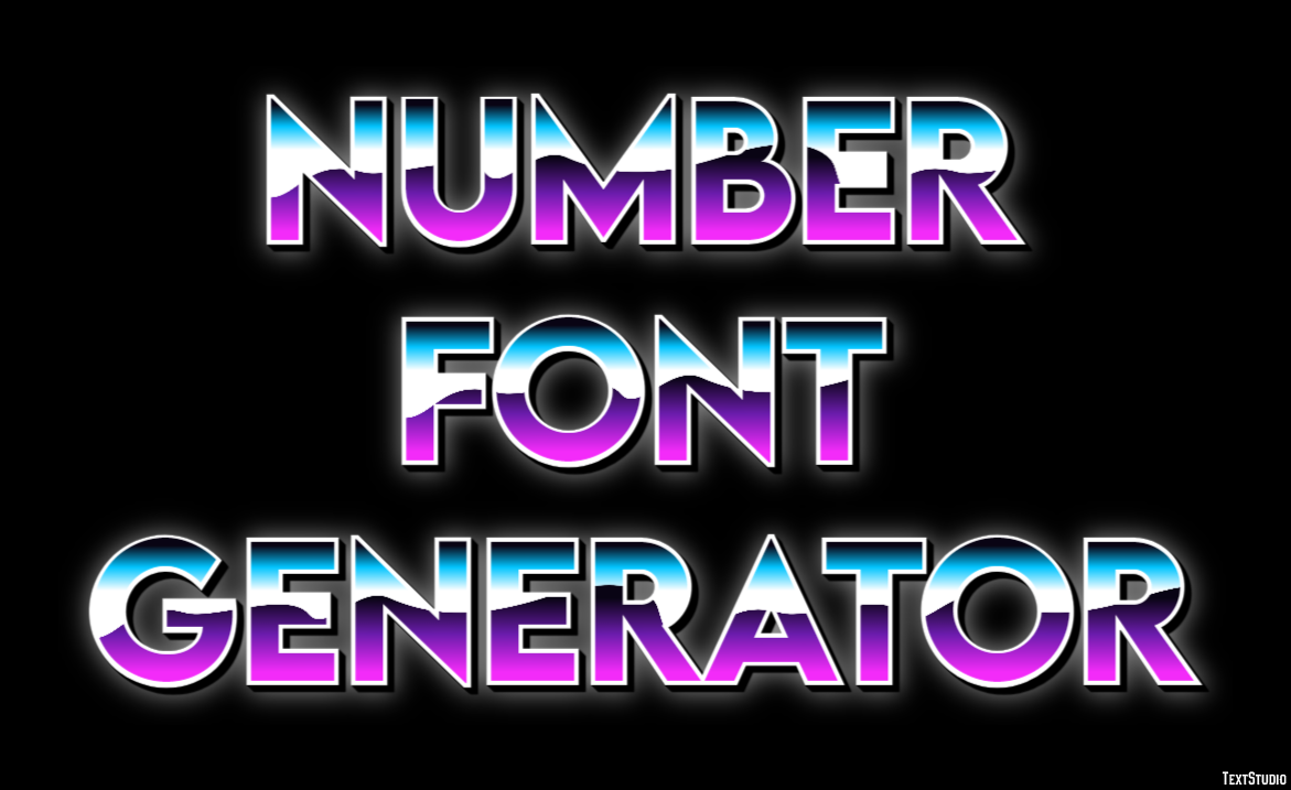 Number Font Generator Efecto de Texto