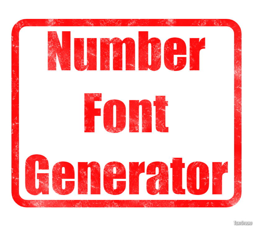 Number Font Generator Effetto testo