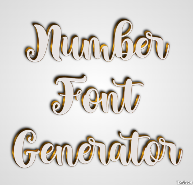 Number Font Generator Effetto testo
