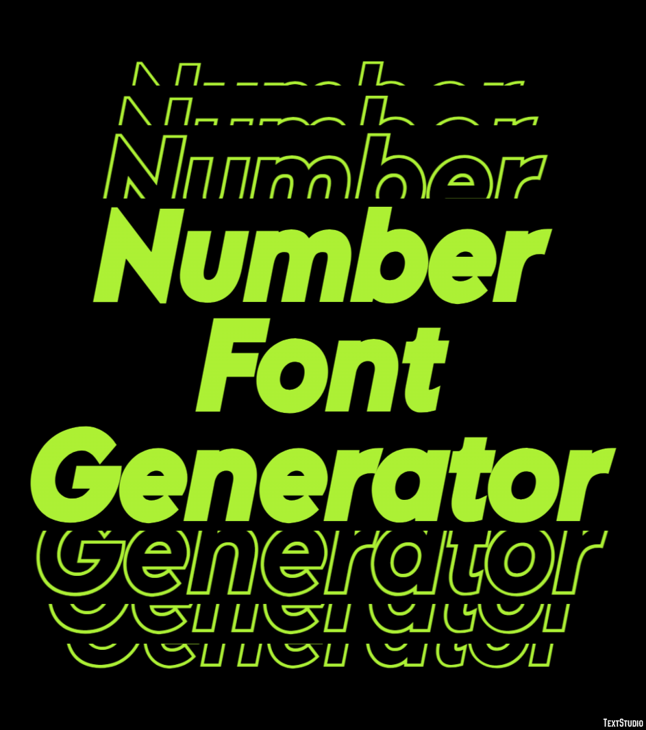 Number Font Generator Efecto de Texto