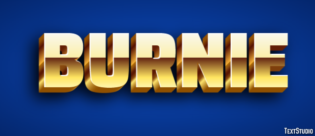 Burnie Text effect