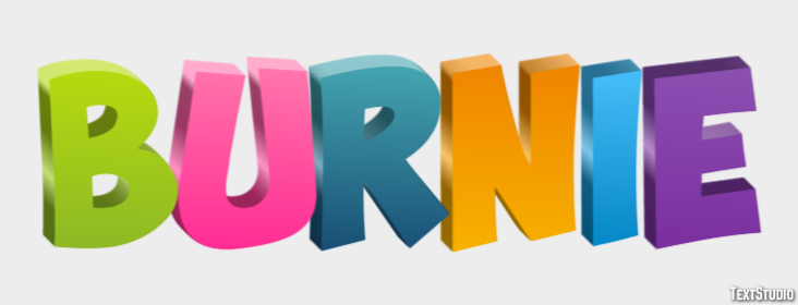 Burnie Text effect