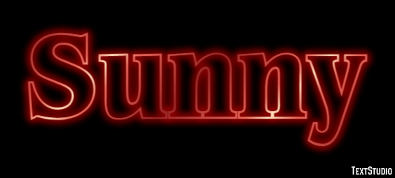 Sunny Text effect