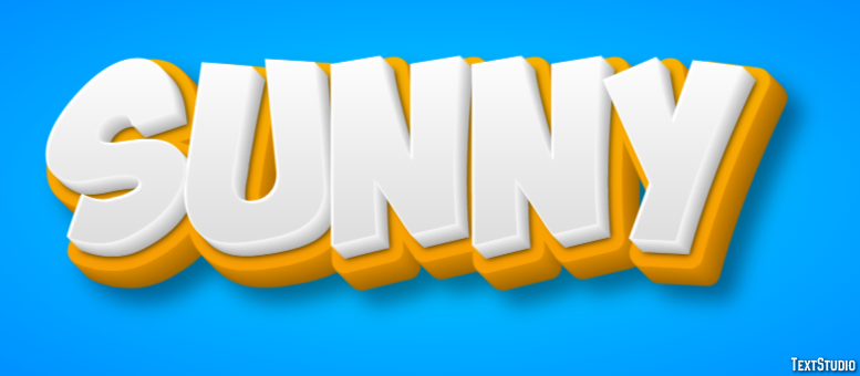 Sunny Text effect
