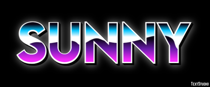 Sunny Text effect