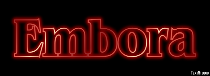 Embora Efeito do texto