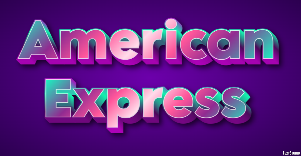 American Express Effetto testo