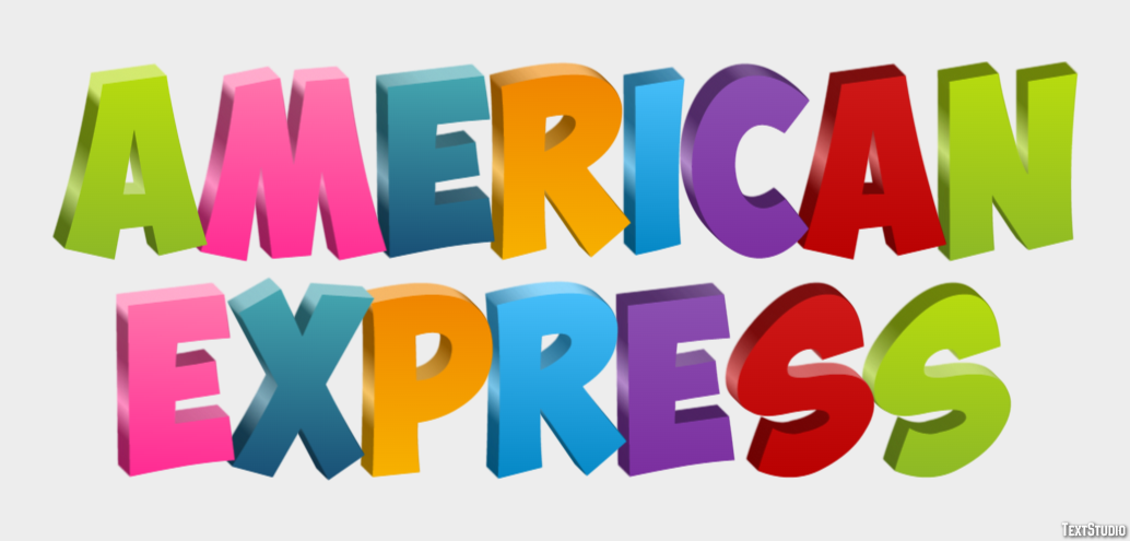 American Express Effetto testo