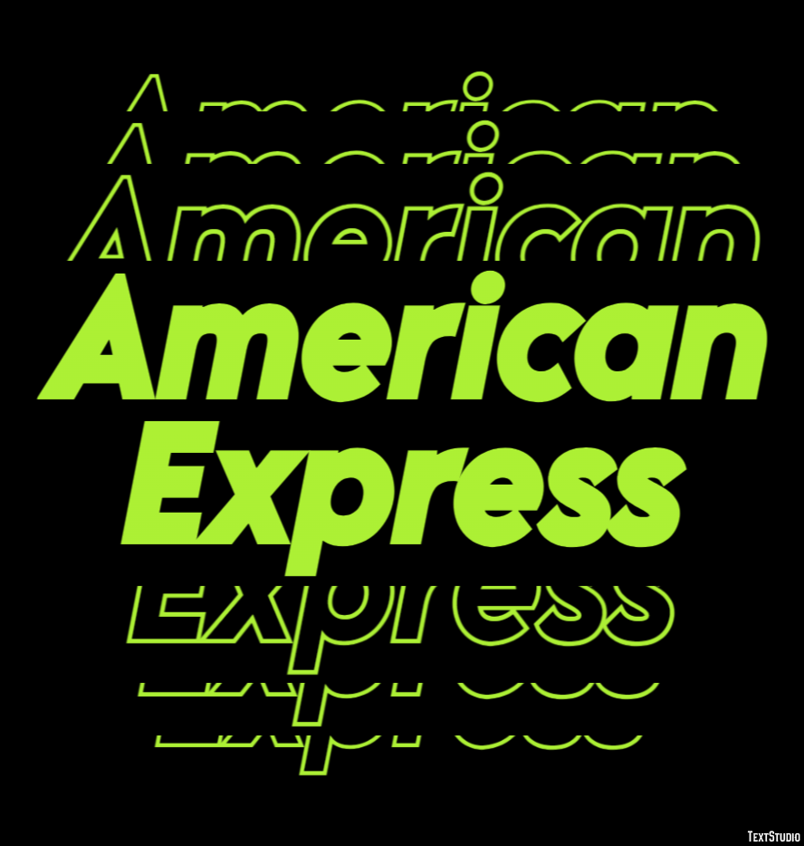 American Express Effetto testo