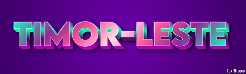 Timor-Leste Text Effect