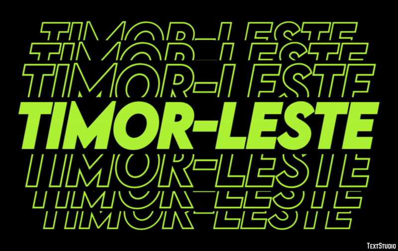 Timor-Leste Text Effect