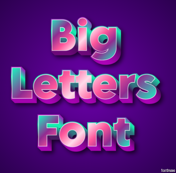 Big Letters Font テキスト効果
