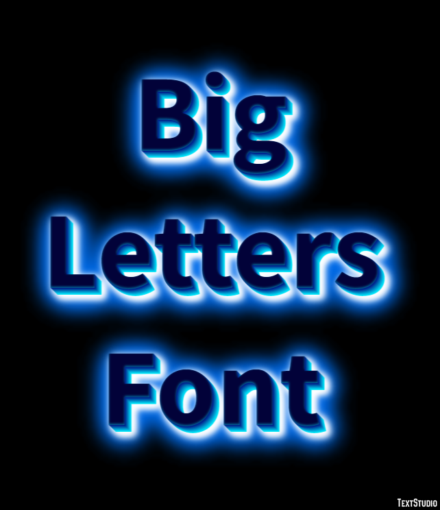 Big Letters Font Tekst Effect
