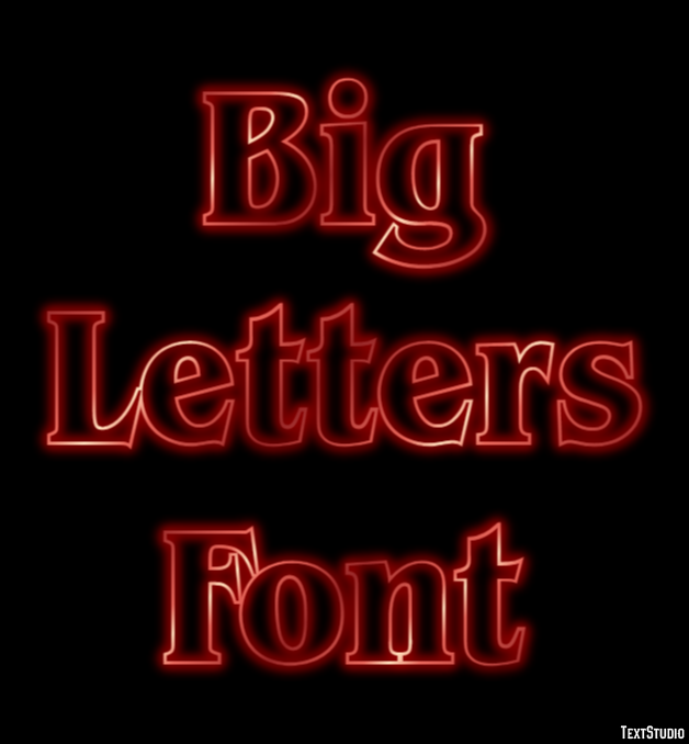 Big Letters Font テキスト効果