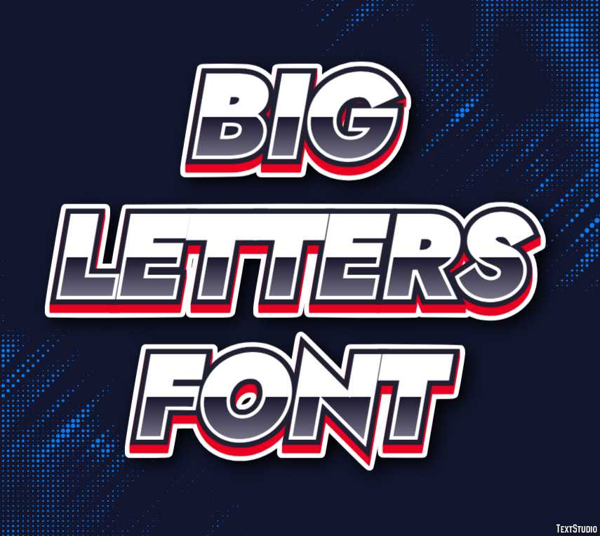 Big Letters Font Tekst Effect