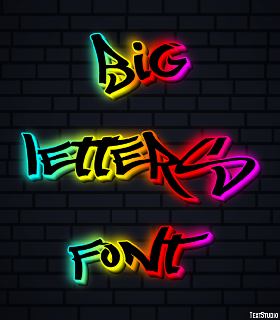 Big Letters Font テキスト効果