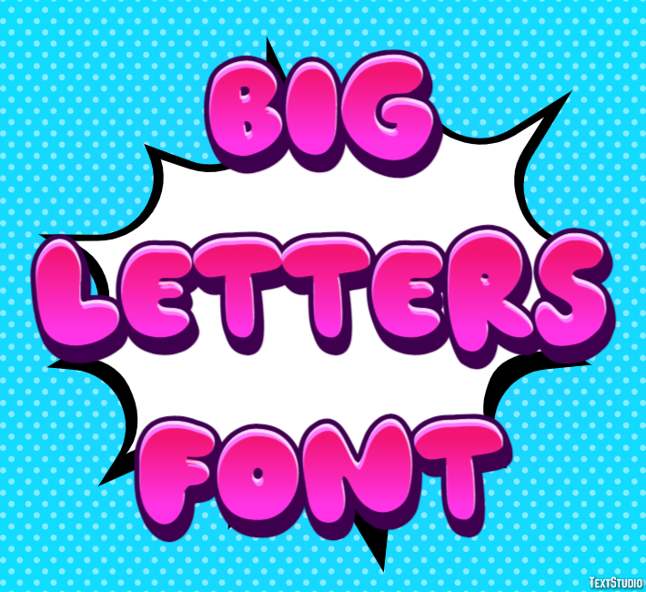 Big Letters Font Tekst Effect