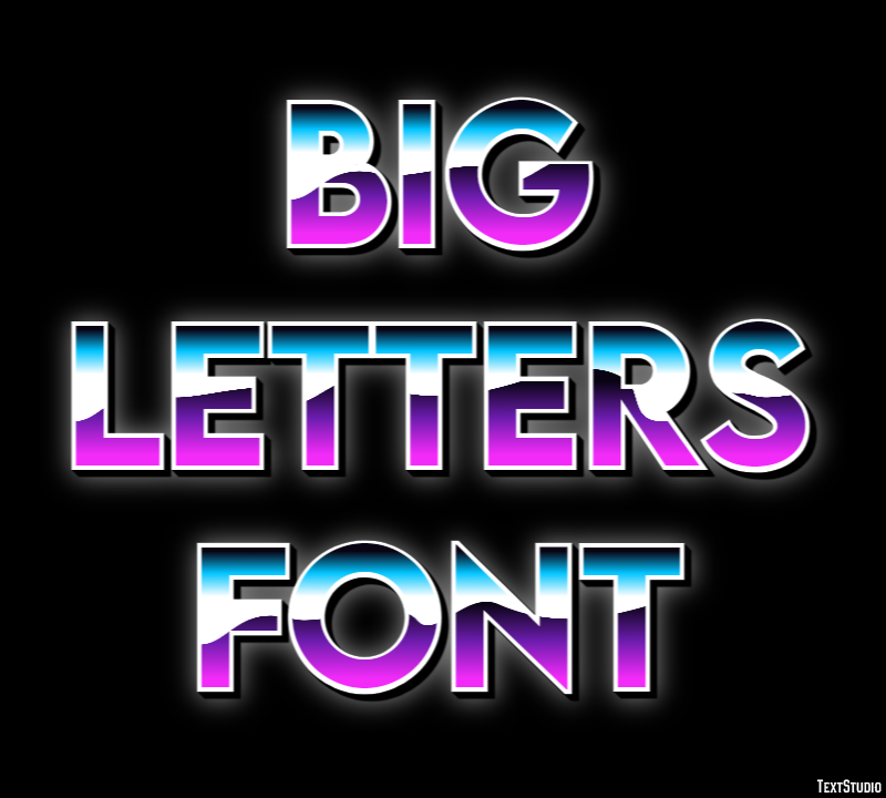 Big Letters Font テキスト効果