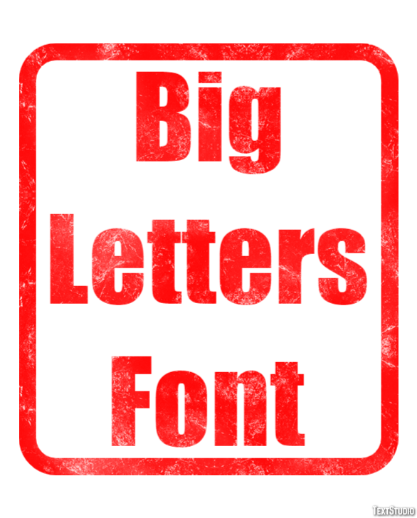 Big Letters Font Tekst Effect