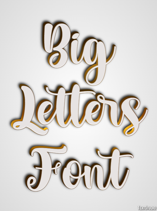 Big Letters Font Tekst Effect